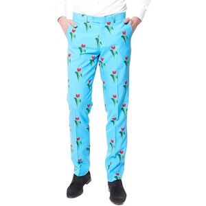 NWOT Opposuits Men's Pants  Slim-Fit Novelty Tulips Pattern, Size 38‎